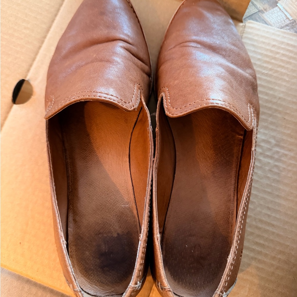 Frye Grace Venetian Cognac Leather Loafers
